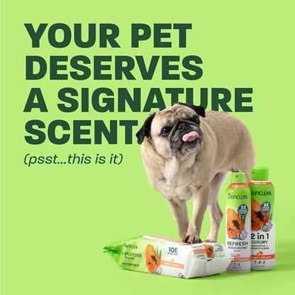 TropiClean Grooming Kit, Shampoo and Conditioner, Perfume & Wipes, 3 Pack