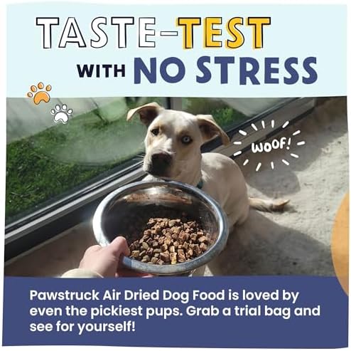 Pawstruck Air Dried Dog Food with Real Chicken, Grain Free, Made in USA, Non-GMO, Vet Recommended, High Protein Limited Ingredient Full-Feed, All Breeds & Ages, 2.5oz Trial Bag