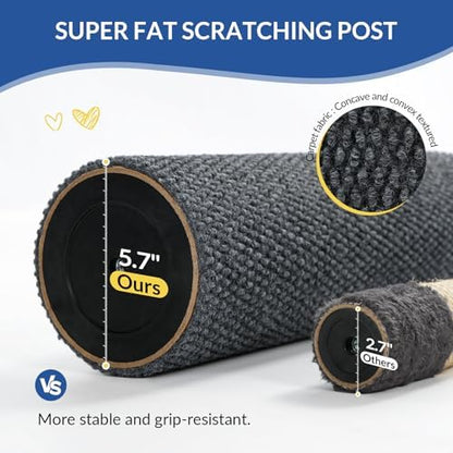 Cat Craft 41" Cat Scratching Post, Dark Gray