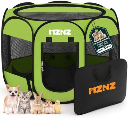 Dog Cat Small Animal Puppy Playpen Crate, Small, Whole Green