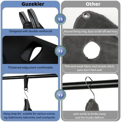 Guzekier Dog Grooming Hammock for Trim Nail, Dog Sling for Grooming, Dog Hammock Restraint Bag with Nail Clippers/Trimmer, Nail File, Pet Comb,Ear/Eye Care
