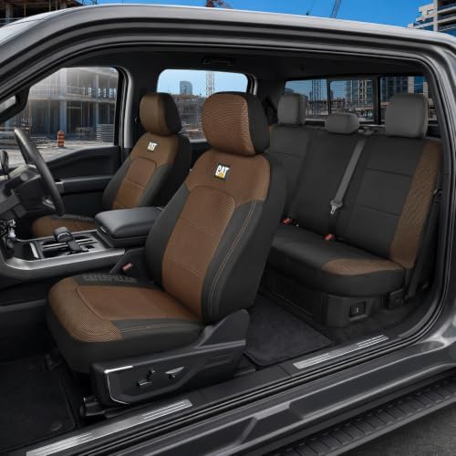 CAT MeshFlex Seat Covers Full Set for Full-Size Pickup Trucks Only - Brown