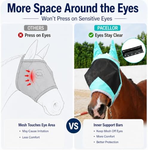 Horse Fly Mask for Horses with Ears