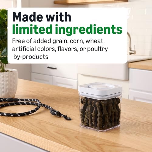 Amazon Basics Dental Dog Treats to Help Clean Teeth & Freshen Breath for Small Dogs, Small, Unflavored, Per Pack: 60 Count, 2.25 pounds (Previously Wag)