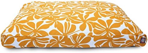 Majestic Pet Rectangular Dog Bed, Medium, 36x29x4 in, Washable, Yellow