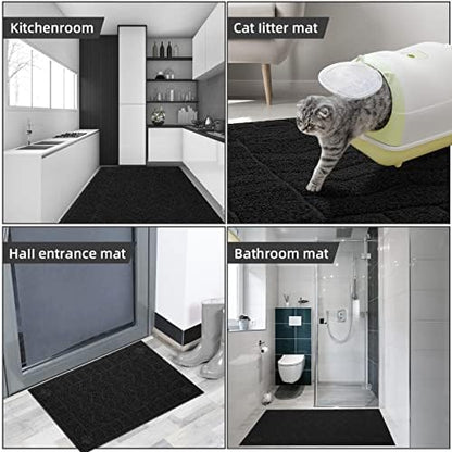 Cat Litter Box Mat, 47" x 35" Large Waterproof Litter Trapping Mat
