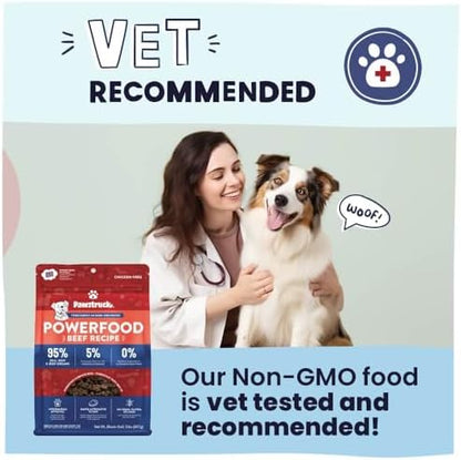 Pawstruck Air Dried Dog Food with Real Beef, Grain-Free, Made in USA, Vet Recommended, High Protein Limited Ingredient Full-Feed for All Breeds & Ages, 6lbs