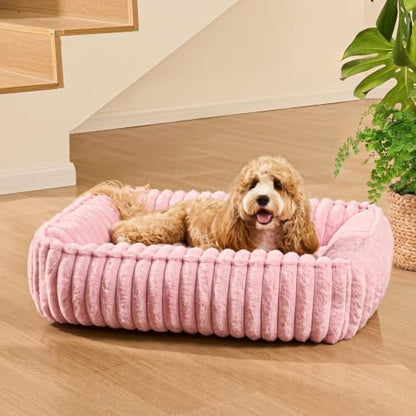 Medium Dog Bed Calming Cat Bed for Indoor Cats 24’’x20’’ Pink