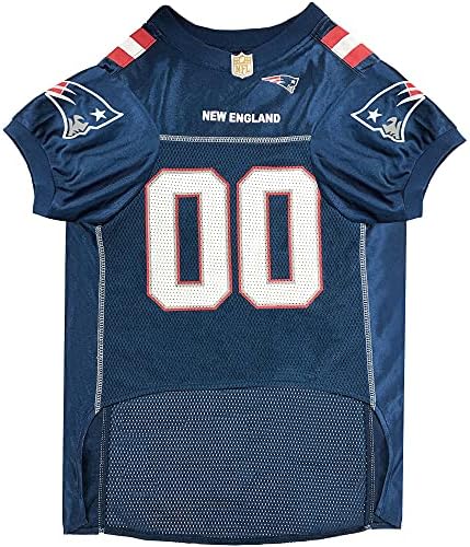 Pets First NFL New England Patriots Dog Jersey, Size XX-Large, Football Shirt Costume for Pet, Dog Sports T-Shirt, NFL Team Clothing for Cats, Licensed Pet Apparel Available in 7 Sizes and 32 Teams