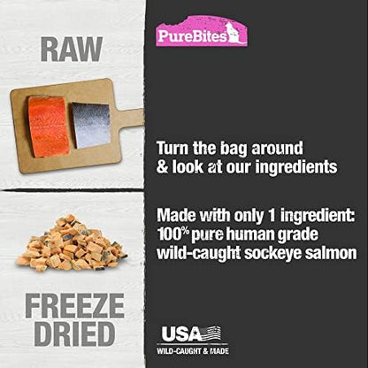 PureBites Salmon Single Ingredient Freeze Dried Cat Treats, 0.92 oz