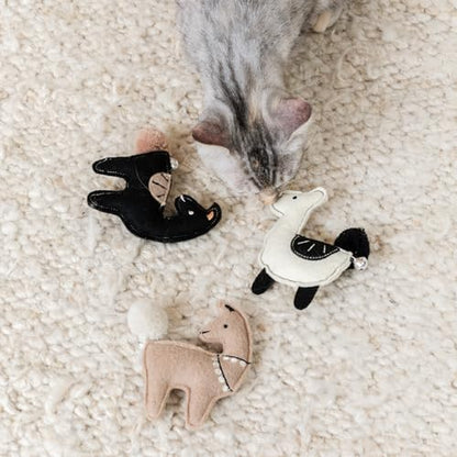 Fringe Studio Llamas JUST SAY Cat Toy Mini Sets of 3, PetShop Collection (904048)