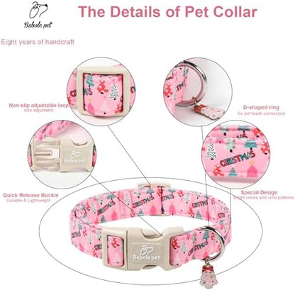 Christmas Tree Dog Collar for Puppies, Cute Girl Dog Collar