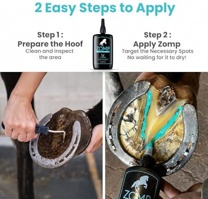 Zomp Liquid Hoof Thrush and White Line Treatment for Horses: Effective for Thrush Relief and Prevention on All Hooved Animals