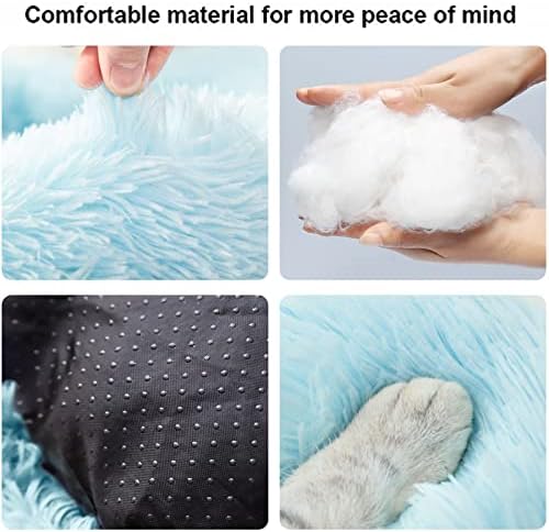 Cat Beds for Indoor Cats,24 Inch Dog Bed for Small Melium Large Dogs, Washable-Round Pet Bed for Puppy and Kitten with Slip-Resistant Bottom