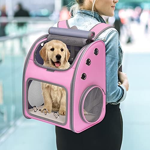 Expandable Cat Backpack Carrier, Portable Cat Backpack Up to 18 lbs