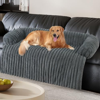 Luxurious Dog Couch Bed, Dog Couch Cover,Couch Protector for Dogs(Grey,XXL)