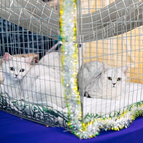 Jetec 2 Pack Cat Hammock for Cage, Cat and Plaid, L