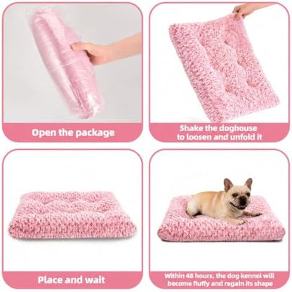 Dog Bed Large Size, Plush Washable Pet Bed Mat, Dog Crate Bed 41"x27"