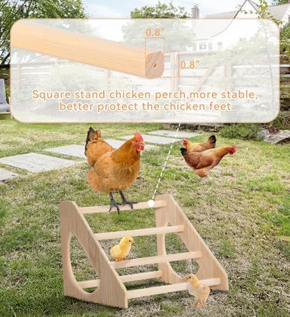 PETSFIT Baby Chick Roosting Bar, Anti-Rotation, Solid Wood, for Brooder