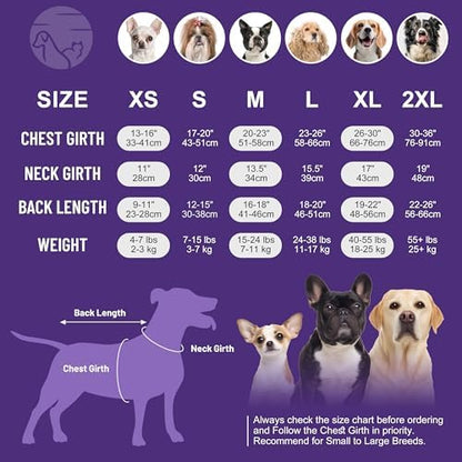 cyeollo 2pack Dog Surgery Recovery Suit Surgical Onesie for Female Dogs