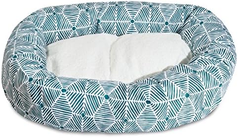 Majestic Pet 40" Charlie Emerald Sherpa Bagel Bed