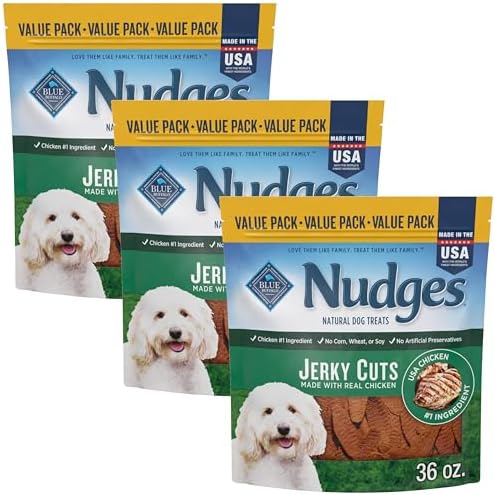 Blue Buffalo Nudges Jerky Cuts Natural Dog Treats Chicken (Pack of 3)