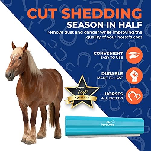 EquiGroomer 8-Inch Deshedding Brush for Dogs & Horses, Turquoise