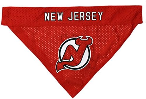NHL NEW JERSEY DEVILS BANDANA for DOGS & CATS, Small/Medium. - Cute & Stylish Bandana! The Perfect HOCKEY FAN Scarf Bandana, great for Birthdays or any Party!