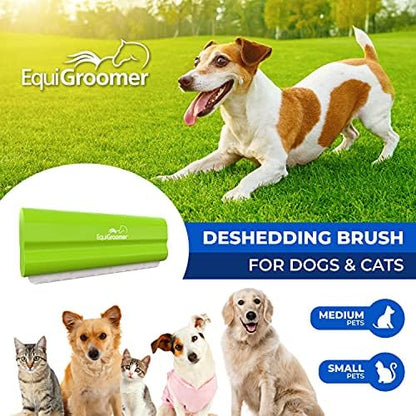 EquiGroomer 5-Inch Undercoat Deshedding Brush for Dogs & Cats, Lime