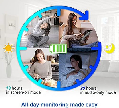 VTech Baby Monitor, No WiFi Secure Transmission – 19-Hour Battery, 2.8" Screen, Pan Tilt Zoom, Night Vision, 1000ft Range, Temperature Sensor, 2-Way Talk | VM923