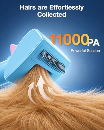 PETGUGU 11-in-1 Dog Grooming Vacuum & Dryer for Shedding/Grooming/Trimming
