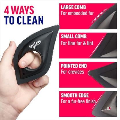 ChomChom Roller Detailer- Scraper for Pet Hair Remover and Lint - Great for CAR - Cat and Dog Hair Remover for Couch, Furniture, Carpet, Clothing and Bedding - Travel Multi-Surface Fur Removal Tool