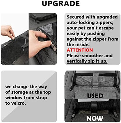 GAPZER Cat Carrier for Large Cats 20 lbs+ Soft Pet Kennel Bag for Small Dog