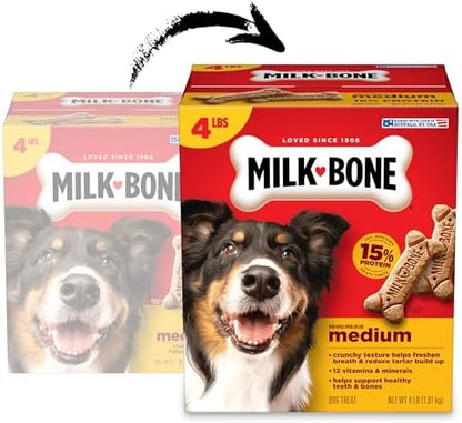 Milk-Bone Original Biscuits Medium Dog Treats, 4 Lb.