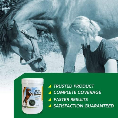 Ramard Total Gut Health Equine Digestive Support - Equine Gut Health Supplement Probiotics for Horses, Healthy Gut Vitamins, Gastric Relief, Optimum Digestive Health for Horses 1.12lb, 30-Day Supply