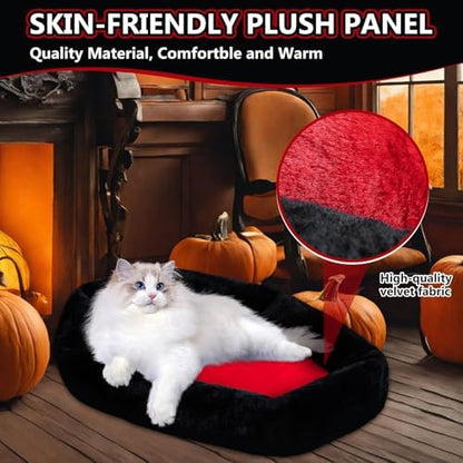 Gothic Coffin Cat Bed for Large Cats, Washable, Size: Large
