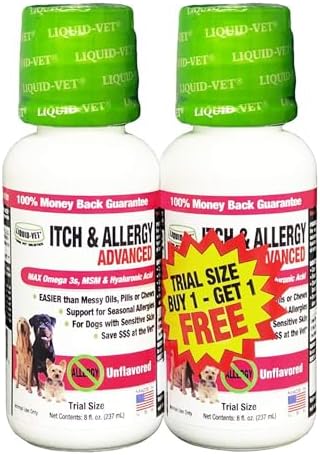 LIQUID-VET K9 Itch & Allergy Advanced - Omega-3s, MSM & Vitamin E