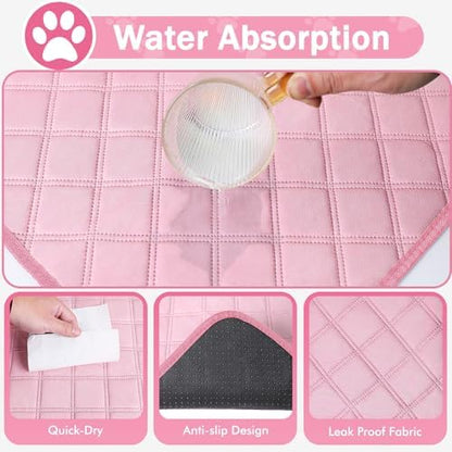 Siedihit Dog Pet Playpen Tent Crate Cage with Washable Pee Pad, Large Pink