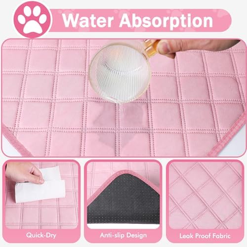 Sieidihit Dog Cat Playpen Tent Crate Cage with Washable Pee Pad, Small Pink