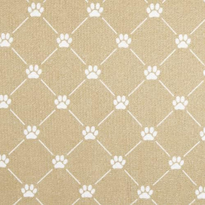Bone Dry Machine Washable, Ultra Absorbent Pet Mat, 10x18, Taupe Trellis Print