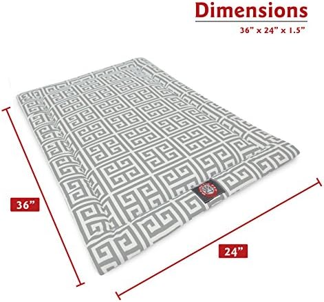 36" Towers Gray Crate Dog Bed Mat By Majestic Pet Products