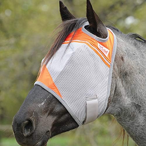 Cashel Crusader Fly Mask, Standard (Orange, Arabian)