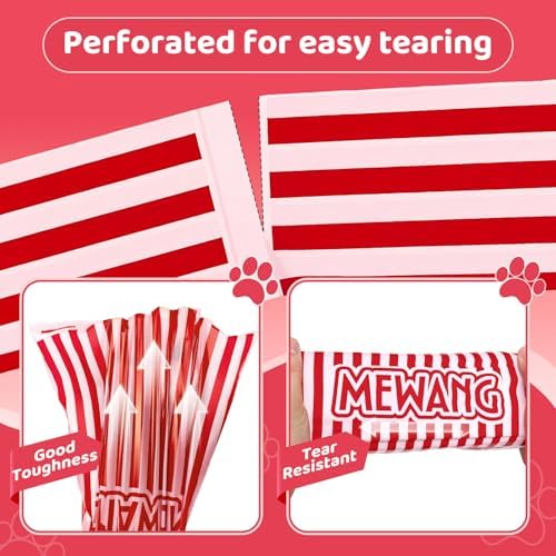 MEWANG Poop Bags for Dogs,Leak-Proof & Durable Pet Waste Bags, 9"x13", Strawberry Scented, Suit for Large, Medium, and Small Dogs, Cats, and Other Pets, 240 Count (pink)