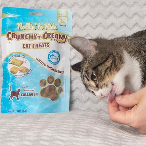Fieldcrest Farms Collagen Cat Treats, Tuna, Crunchy & Creamy, 3 oz Pouch