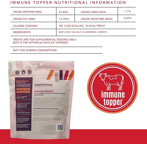 Momentum Carnivore Nutrition Freeze-Dried Antioxidant Boost Pet Food Topper – Single-Ingredient Raw Supplement – Supports Immune Health & Reduces Oxidative Stress – 3 oz Bag