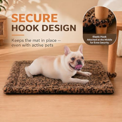 Self Warming Cat Pad for Cats and Dogs, Non Electric Thermal Pet Mat, Washable Soft Sleeping Mat with Non Slip Backing, Indoor & Sheltered Outdoor Use, 30 x 24 in, Brown/Black