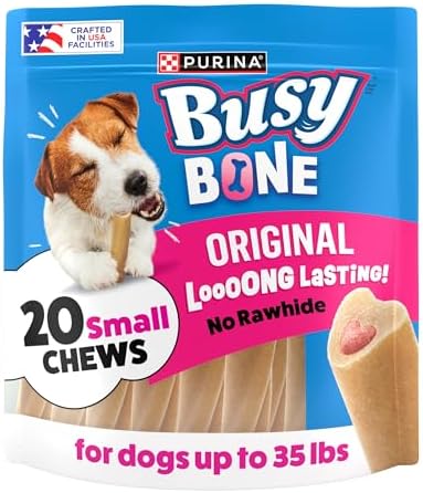 Purina Busy Bone Adult Small Dog Chew Treats, Original, 20 ct Pouch