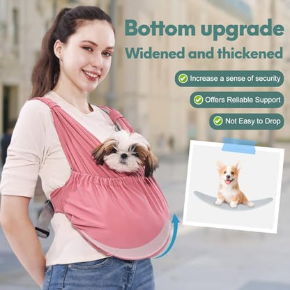 Supet Dog Sling Carrier for Small Pet, Adjustable Hands Free Front Backpack