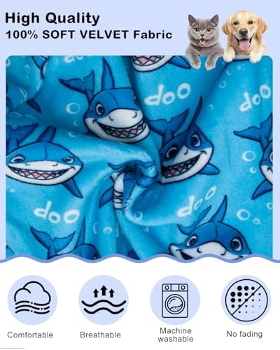 CuteBone Shark Costume Dog Pajamas, Stretchy Spandex Crystal Velvet Sleepwear Coat for Small Dogs, Soft & Warm Pet Outfit Clothes for Cold Weather, Cozy Pullover Design COSP07M