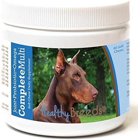 Healthy Breeds Doberman Pinscher All in One Multivitamin Soft Chew for Dogs 60 Count Chicken Flavor